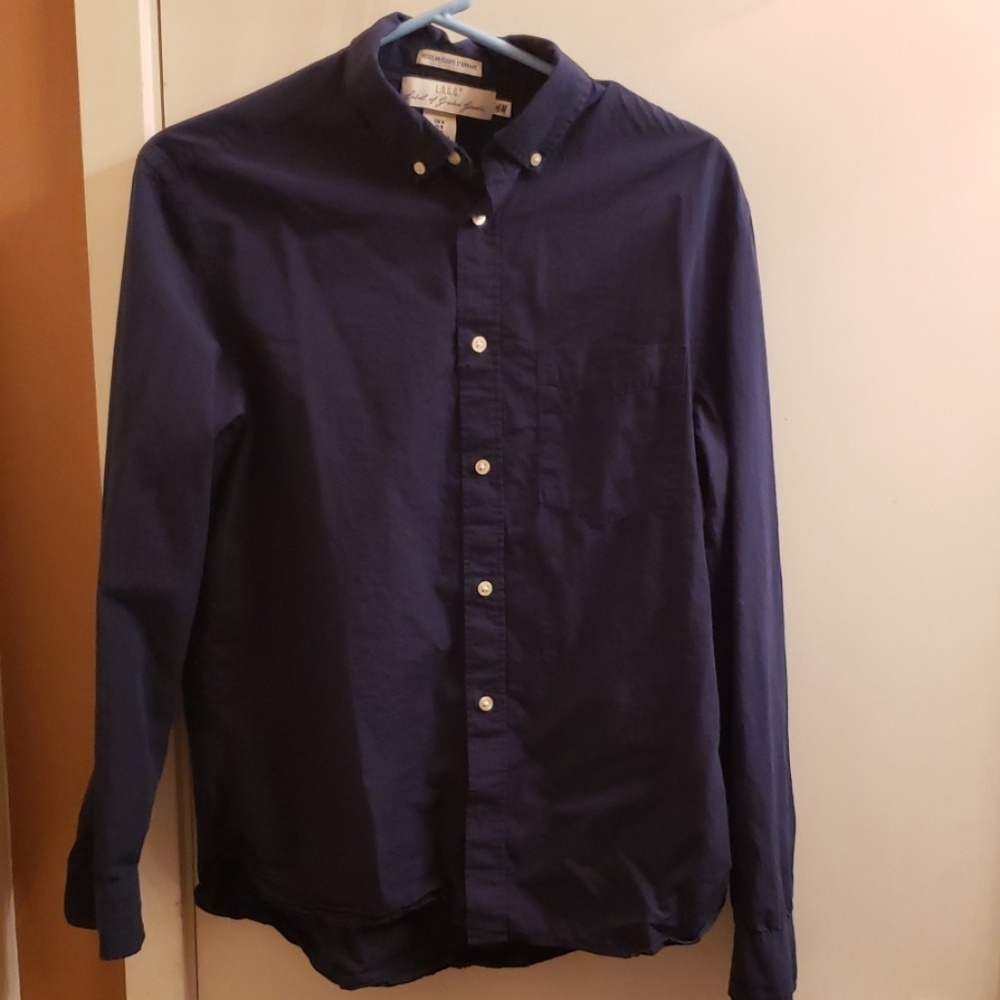H&M Blue Button Down Oxford Shirt